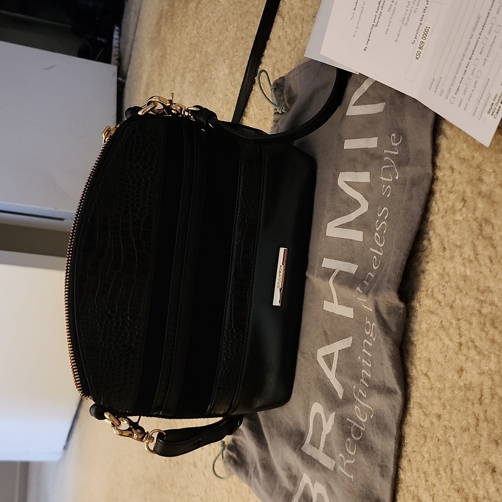 Brahmin black shoulder purse